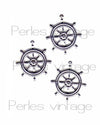 Pendentif Roue de bateau argenté x1 G7516