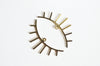 Pendentif cils laiton brut, fournitures pour bijoux, laiton brut,pendentif minimaliste ,bijoux moderne,x 2 36x18mm,G3230