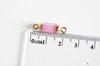 Pendentif connecteur tube jade rose doré,pendentif bijoux,tube jaspe rose,pendentif pierre,jaspe rose naturel,20mm, x1-G0934