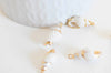 Pendentif coquillage blanc spirale doré,pendentif doré,Pendentif coquillage,coquillage bijou,coquillage or,20mm, x2 G0706