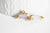 Pendentif croissant lune quartz rose doré, fournitures créatives,pendentif bijoux,lune quartz,pendentif pierre,quartz rose naturel,18mm-G0515