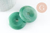 Pendentif donut aventurine verte naturelle 40mm, x1 (G4326)