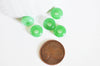 Pendentif donut jade vert teinté,pendentif jade, pendentif pierre,jade naturel, jade vert,jade vert naturel,10.5mm, x 2,G3035