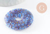 Pendentif donut millefiori,verre murano, cabochons verre, verre millefiori,fait main,pendentif rond verre,29-39mm X1 G1451