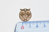 Pendentif estampe filigrane chouette hibou laiton or rose, Pendentif très fin et léger pour création de bijoux,18mm, x 2, G4118