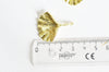 Pendentif feuille laiton,breloque laiton brut, bijou laiton,feuille Gingko, bijoux,pendentif laiton brut,les 2,30mm G0429