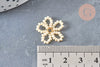 Pendentif fleur en perles de rocaille en verre, pendentif fleur, fleur en rocailles, 19mm,x1, G6825