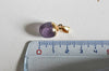 Pendentif goutte améthyste violette, pendentif pierre, support doré, création bijoux pierre naturelle, pierre naturelle, 17-19mm, x1 G3717