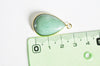 Pendentif goutte aventurine verte naturelle fer doré 31mm, x1 (G2333)