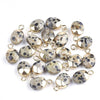 Pendentif goutte jaspe dalmatien,pendentif pierre, bijou pierre,pendentif pierre,jaspe naturel,pendentif jaspe,14mm,lot de 2-G151