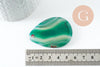 Pendentif goutte ovale agate naturelle verte 55mm, pendentif pour création bijoux pierre, x1 G4797