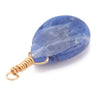 Pendentif goutte sodalite bleue naturelle facettes 25mm,pendentif bijoux, pendentif pierre, X1 G6242