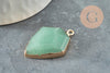 Pendentif hexagone aventurine verte naturelle 30mm, x1 (G5173)