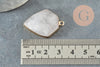 Pendentif hexagone cristal,Pendentif bijoux,pendentif collier,pierre naturelle,pendentif quartz, cristal naturel,30mm, x1 G0514