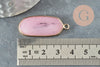 Pendentif hexagone jade naturel rose 37mm,Pendentif pour bijoux, pendentif pierre,pendentif collier,pendentif jade naturel, x1 G2392