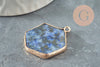 Pendentif hexagone lapis lazulis,pour bijoux, pendentif pierre, pierre naturelle, pendentif bleu,lapis lazulis naturel,30-31mm, x1 G5420