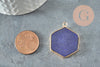 Pendentif hexagone lapis lazulis,pour bijoux, pendentif pierre, pierre naturelle, pendentif bleu,lapis lazulis naturel,30-31mm, x1 G5420