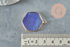 Pendentif hexagone lapis lazulis,pour bijoux, pendentif pierre, pierre naturelle, pendentif bleu,lapis lazulis naturel,30-31mm, x1 G5420