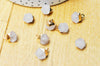 Pendentif hexagone quartz ,pendentif pierre cristal de roche naturel,pendentif quartz ,11mm, x1 G7866