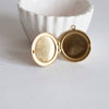 Pendentif locket rond medaillon laiton brut, médaillon Vintage, création collier, fournitures laiton brut,x 2-32mm-G1910