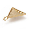 Pendentif médaille triangle oeil laiton doré18K texturé zircon, pendentif doré sans nickel pour la création bijoux,23.5mm, x1 G4469