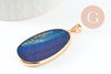 Pendentif ovale agate bleue,Pendentif pour bijoux, pendentif pierre, pierre naturelle, pendentif bleu,agate naturelle,43mm, x1 G1381