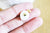 Pendentif perle naturelle Keshi coeur dorée,porte bonheur,perle eau douce,création bijou,perle naturelle blanche,17-27mm, x1,G3091