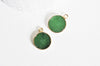 Pendentif rond jade vert, naturel,pendentif rond,20.5mm, x1 G2171