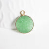 Pendentif rond jade vert, naturel,pendentif rond,20.5mm, x1 G2171