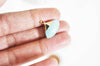 Pendentif triangle jade bleu facettes,pendentif bijoux, pendentif pierre, jade naturel,jade bleu,pendentif jade,20mm-x1 G1237