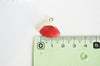 Pendentif triangle jade rouge facettes,pendentif bijoux, pendentif pierre, jade naturel,jade rouge,pendentif jade,20mm, x1, G2717