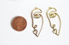 Pendentif visage laiton brut, fournitures pour bijoux, laiton brut,pendentif minimaliste ,bijoux moderne, x1,41x15mm,G3243