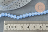 Perle abacus cristal bleu clair 6x5mm, perle verre facette,fil de 44cm, X1 G6371