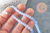 Perle abacus cristal bleu clair 6x5mm, perle verre facette,fil de 44cm, X1 G6371