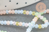 Perle abacus cristal pastel multicolore opaque, perles bijoux, perle abacus, perle cristal,Perles verre ,3x2.5mm,fil de 190 perles G7217