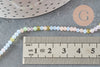 Perle abacus cristal pastel multicolore opaque, perles bijoux, perle abacus, perle cristal,Perles verre ,3x2.5mm,fil de 190 perles G7217