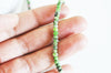 Perle abacus jade vert rose,perle jade pierre naturelle à facette,4x2mm, fil de 36cm, X1 G4637