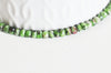 Perle abacus jade vert rose,perle jade pierre naturelle à facette,4x2mm, fil de 36cm, X1 G4637