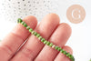 Perle abacus jade vert rose,perle jade pierre naturelle à facette,4x2mm, fil de 36cm, x1 G4637