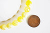 Perle agate feu rayée jaune, perle agate,pierre naturelle,agate naturelle,perle pierre ronde,10mm,fil de 39cm, G2649