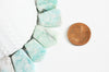 Perle amazonite turquoise naturel brute roulée,pierre naturelle, litotherapie, Chips amazonite, 18-25mm, X2 G3670