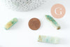 Perle amazonite turquoise naturel rectangle,pierre naturelle, litotherapie, Chips amazonite,17~53mm, X2 G5194