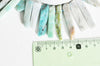 Perle amazonite turquoise naturel rectangle,pierre naturelle, litotherapie, Chips amazonite,17~53mm, X2 G5194