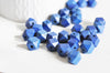 Perle bois bleu hexagonale,fournitures créatives, perles bois,création bijoux,perle hexagone,Perles géométriques,11mm, lot de 5- G6050