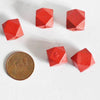 Perle bois rouge hexagonale,fournitures créatives, perles bois,création bijoux,perle hexagone,Perles géométriques,11mm, x 5-G6055