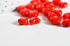 Perle coeur plastique rouge 10mm, x20 (G3491)