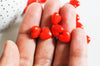 Perle coeur plastique rouge 10mm, x20 (G3491)