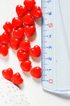 Perle coeur plastique rouge,pendentif acrylique,perle,création bijoux plastique coloré, 10mm, lot de 20,G3491