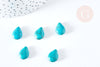 Perle goutte howlite turquoise, howlite naturelle, perle turquoise, perle pierre, 14mm, X10-G1556