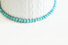 Perle howlite turquoise Bijou pierre naturelle 4mm, perle howlite naturelle, perle pierre, fil de 38cm, x1 G5168